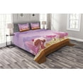 thumbnail image 1 of Ambesonne Retro Quilted Bedspread Set 3 Pcs, Cartoon Candy Land, Queen Size, Multicolor, 1 of 3