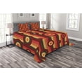 thumbnail image 1 of Ambesonne Retro Quilted Bedspread Set 3 Pcs, Circles Dots Stripes Art, King Size, Multicolor, 1 of 3