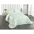 thumbnail image 1 of Ambesonne Retro Quilted Bedspread Set 3 Pcs, Polka Dots Classic, Queen Size, Almond Green, 1 of 5