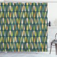 thumbnail image 1 of Ambesonne Retro Shower Curtain, 60s 70s Style Round Shapes, 69"Wx70"L, Mustard Teal, 1 of 4