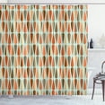 thumbnail image 1 of Ambesonne Retro Shower Curtain, 60s 70s Style Round Shapes, 69"Wx75"L, Burnt Orange, 1 of 4