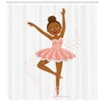 thumbnail image 1 of Ambesonne Retro Shower Curtain, Ballerina Dancing, 69"Wx75"L, Brown Rose, 1 of 3