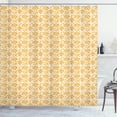 thumbnail image 1 of Ambesonne Retro Shower Curtain, Baroque Inspired Royal Theme, 69"Wx84"L, Dark Orange White, 1 of 1