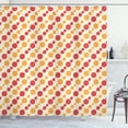 thumbnail image 1 of Ambesonne Retro Shower Curtain, Big Small Dots Chain, 69"Wx84"L, Marigold Scarlet Cream, 1 of 3