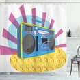 thumbnail image 1 of Ambesonne Retro Shower Curtain, Boom Box Pop Art Dance, 69"Wx75"L, Multicolor, 1 of 3