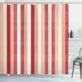 thumbnail image 1 of Ambesonne Retro Shower Curtain, Classical Stripes Art Vintage, 69"Wx84"L, Ruby Tan, 1 of 1