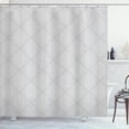thumbnail image 1 of Ambesonne Retro Shower Curtain, Grey Curlicue Floral Ornament, 69"Wx70"L, Pale Grey and White, 1 of 4