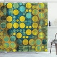 thumbnail image 1 of Ambesonne Retro Shower Curtain, Groovy Polka Dots 60s, 69"Wx75"L, Green Blue, 1 of 5