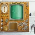 thumbnail image 1 of Ambesonne Retro Shower Curtain, Grunge Steampunk Machine, 69"Wx70"L, Orange Green Pale Grey, 1 of 3