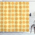 thumbnail image 1 of Ambesonne Retro Shower Curtain, Moon-Like Circles Drawing, 69"Wx75"L, Pale Orange and Pale Yellow, 1 of 4