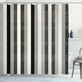 thumbnail image 1 of Ambesonne Retro Shower Curtain, Stripes Classic Pattern Print, 69"Wx84"L, Black Grey, 1 of 5