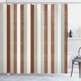 thumbnail image 1 of Ambesonne Retro Shower Curtain, Stripes Classic Pattern Print, 69"Wx84"L, Cinnamon Ivory, 1 of 4