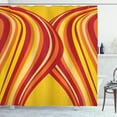thumbnail image 1 of Ambesonne Retro Shower Curtain, Wavy Stripes Abstract, 69"Wx70"L, Yellow Orange Red, 1 of 3
