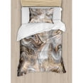 thumbnail image 1 of Ambesonne Retro Style Paintbrush Colors in Marbling Texture Watercolor Artwork Duvet Cover Set, 1 of 3