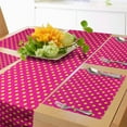 thumbnail image 1 of Ambesonne Retro Table Runner & Placemats, Feminine Nostalgic Design, Placemat 4 pcs + Runner 12"x90", Hot Pink and Yellow, 1 of 2
