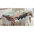 thumbnail image 1 of Ambesonne Retro Tablecloth Rectangular Table Cover, Aphrodite Profile, 52"x70", Multicolor, 1 of 4