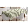 thumbnail image 1 of Ambesonne Retro Tablecloth Rectangular Table Cover, Bias Green Stripes, 52"x70", Jade Green and Cream, 1 of 4