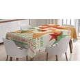 thumbnail image 1 of Ambesonne Retro Tablecloth Rectangular Table Cover, Birthday Languages, 52"x70", Multicolor, 1 of 4