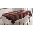 thumbnail image 1 of Ambesonne Retro Tablecloth Rectangular Table Cover, Independence Day Wall, 60"x84", Red Blue Tan, 1 of 4