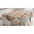 thumbnail image 1 of Ambesonne Retro Tablecloth Rectangular Table Cover, Ladybugs Retro Cartoon, 60"x84", Multicolor, 1 of 4