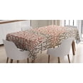 thumbnail image 1 of Ambesonne Retro Tablecloth Rectangular Table Cover, Old Latin Tombstone, 52"x70", Peach Dark Coral Taupe, 1 of 4