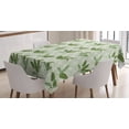thumbnail image 1 of Ambesonne Retro Tablecloth Rectangular Table Cover, Palm Leaves Geometric, 60"x90", Olive Green Cream, 1 of 4