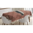 thumbnail image 1 of Ambesonne Retro Tablecloth Rectangular Table Cover, Zeppelin Modern Mix, 60"x90", Coral Black, 1 of 4