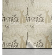 Ambesonne Retro Themed Peel & Stick Wallpaper for Home, Vintage Victorian Vibe, 13"x72", Dark Mustard Eggshell
