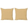 thumbnail image 1 of Ambesonne Retro Throw Pillow Cover 2 Pack, Classic Damask Victorian, 18", Pale Brown, 1 of 2