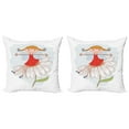 thumbnail image 1 of Ambesonne Retro Throw Pillow Cover 2 Pack, Ginger Haired Girl, 16", Multicolor, 1 of 2