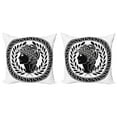 thumbnail image 1 of Ambesonne Retro Throw Pillow Cover 2 Pack, Roman Muse Portrait, 16", Black White, 1 of 2