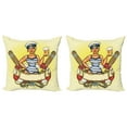 thumbnail image 1 of Ambesonne Retro Throw Pillow Cover 2 Pack, Sailor Blonde in, 16", Multicolor, 1 of 2