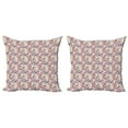 thumbnail image 1 of Ambesonne Retro Throw Pillow Cover 2 Pack, Vintage Cocktails Motifs Art, 16", Multicolor, 1 of 2