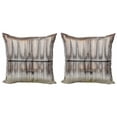 thumbnail image 1 of Ambesonne Retro Throw Pillow Cover 2 Pack, Wooden Oak Country Door Retro, 16", Brown, 1 of 5