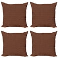 thumbnail image 1 of Ambesonne Retro Throw Pillow Cover 4 Pack, Brown Toned Geometric Tile, 20", Multicolor, 1 of 2