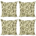 thumbnail image 1 of Ambesonne Retro Throw Pillow Cover 4 Pack, Camouflage Survival Theme, 20", Pale Green Army Green, 1 of 7