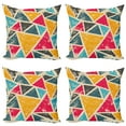 thumbnail image 1 of Ambesonne Retro Throw Pillow Cover 4 Pack, Funk Art Grungy Abstract, 20", Multicolor, 1 of 2