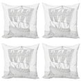 thumbnail image 1 of Ambesonne Retro Throw Pillow Cover 4 Pack, Greek Galley, 18", Black White, 1 of 2