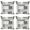 thumbnail image 1 of Ambesonne Retro Throw Pillow Cover 4 Pack, Patchwork Style, 16", Multicolor, 1 of 2
