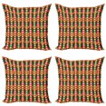 thumbnail image 1 of Ambesonne Retro Throw Pillow Cover 4 Pack, Pop Art Geometric Pastel, 20", Multicolor, 1 of 2