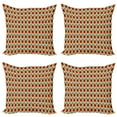 thumbnail image 1 of Ambesonne Retro Throw Pillow Cover 4 Pack, Vintage Fashion Ethno, 16", Multicolor, 1 of 5