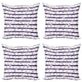 thumbnail image 1 of Ambesonne Retro Throw Pillow Cover 4 Pack, Vintage Keys and Ribbon, 16", Purple Blue, 1 of 5