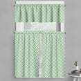 thumbnail image 1 of Ambesonne Retro Valance & Curtain, Checked Pattern Lines, 55"x45", Green and Cream, 1 of 7