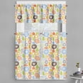 thumbnail image 1 of Ambesonne Retro Valance & Curtain, Flowers Leaves Circles Plot, 55"x30", White Multicolor, 1 of 7