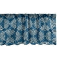 thumbnail image 1 of Ambesonne Retro Valance Pack of 2, Abstract Victorian Ornaments, 54"X18", Dark Sky Blue and Pale Tan, 1 of 4