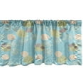 thumbnail image 1 of Ambesonne Retro Valance Pack of 2, Bicycles Seashells Pebbles, 42"X18", Pale Teal Mustard, 1 of 3