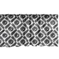 thumbnail image 1 of Ambesonne Retro Window Valance, Brush Drawn Rounds in Rhombus, 54" X 18", Charcoal Grey and White, 1 of 3
