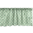 thumbnail image 1 of Ambesonne Retro Window Valance, Checked Pattern Lines, 54" X 18", Green and Cream, 1 of 3