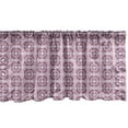 thumbnail image 1 of Ambesonne Retro Window Valance, Cubic Floral Motifs Graphic, 42" x 12", Purple Mauve Taupe, 1 of 3