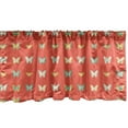 thumbnail image 1 of Ambesonne Retro Window Valance, Dainty Butterfly Silhouettes, 42" x 12", Burnt Sienna Laurel Green, 1 of 3